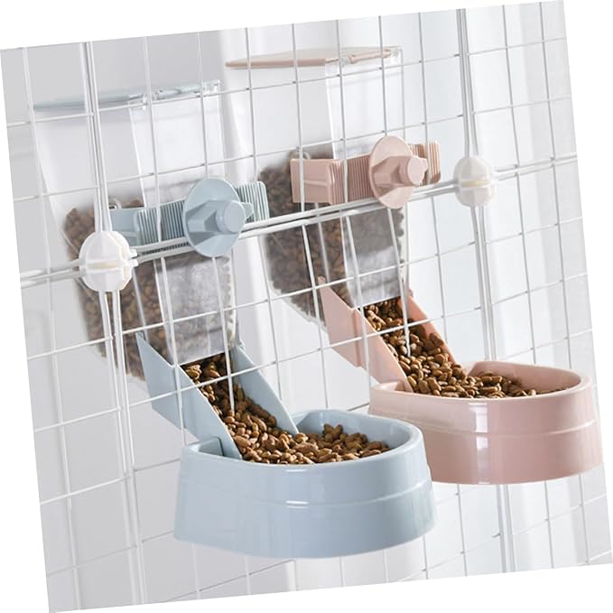 Automatic Pet Feeder for Dogs and Cats Hanging Food Dispenser with Capacity Easy to Pet Food Bowl for Cage Use Keeps Pets Fed and Hydrated