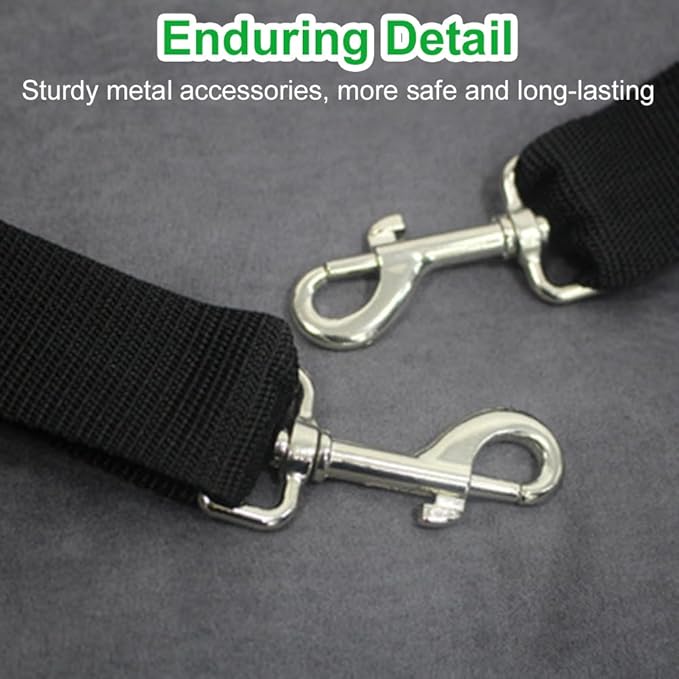 Dog Car Seat, Adjustable Safety Leash Premium Cloth Pet Seat with Comfortable Cotton Fill, for Small Medium Large Dogs Cats Cars SUVs Trucks Home Use (Double)