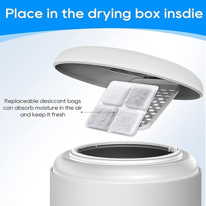 6 Pack Pet Food Desiccant Bag Compatible with Petlibro Automatic Cat Dog Feeders, PLAF001, PLAF002, PLAF101, PLAF005, PLAF006, Enhanced Packets Maintain Pet Food Freshness and Dryness