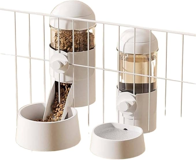 MBETA Dogs Automatic Hanging Cage Waterer Hanging Cage Cat Drinker Automatic Feeder Cat Bowl Pet Supplies
