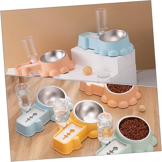 1 Set Multi Function Dog Feeder and Adorable Cat Feeding Bowl Automatic Water Dispenser Durable and Pet Bowl for Home and Pet Stores