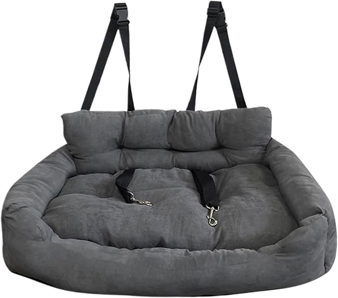 Dog Car Seat with Booster Seats for Small/Medium Dogs Or Universal Comfortable Bed for and Home(Double Seat)