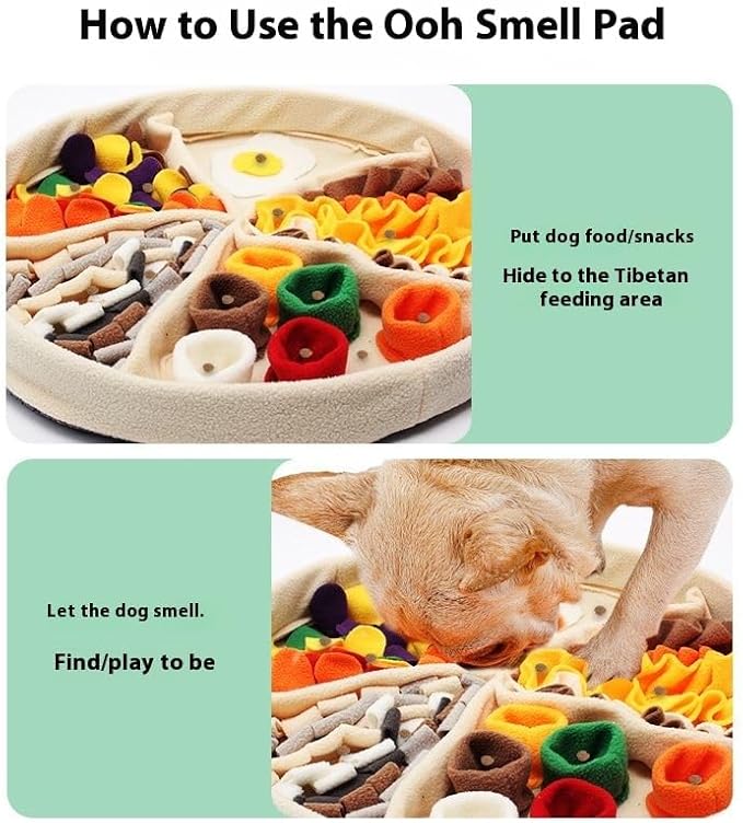 Interactive Pizza-Shaped Snuffle Mat for Pets – Puzzle Training & Stress Relief, Pet Feeding & Sniffing Toy, Ideal for Mental Stimulation