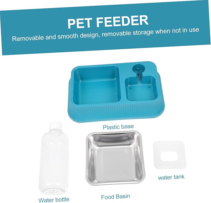 Yardwe Automatic Pet Water Feeder Elevated Dog Bowl Skid-Resistant Base Detachable Water Dispenser Container