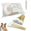 Dog Ear Swabs, 500 Count – 4.72 Inch Bamboo Cotton Buds for Small to Medium Dogs & Cats – Precision Cleaning Tool for Wax Removal & Grooming, Lint Free Tips (10 Resealable Packs)