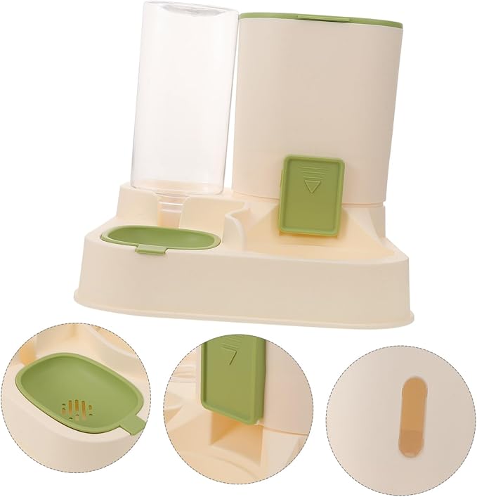 Automatic Water Feeder for Dogs Cats Large Capacity Dry Wet Food Separation Detachable Water Dispenser Easy Pet Bowl