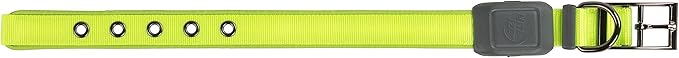 Nite Ize NiteDog Rechargeable LED Collar - Light Up Dog Collar with Durable Metal Buckle - Water-Resistant & Rechargeable Collar - Dog Supplies for Night Activities - Small, Lime