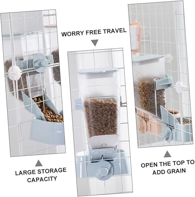 GALPADA Automatic Pet Feeder for Dogs Capacity Hanging Food Dispenser for Cats and Puppies Easy to and Fill Prevents While You Re