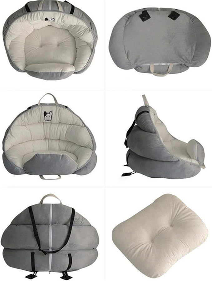 Dog Car Seat Puppy Booster Seat Portable Pet Handbag Safety Seat Travel Bed Carrier Bag for Small and Medium Dogs Up to 30 Lbs with Harness Leashes,Removable Washable Cushion