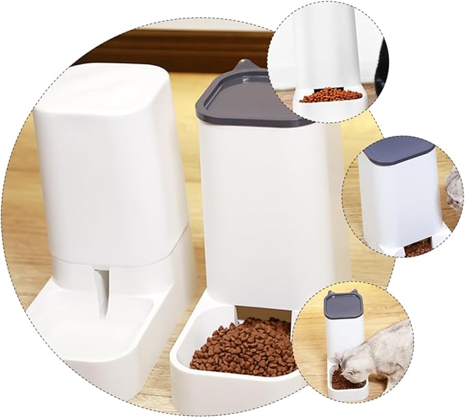 Milisten 1pc Automatic Pet Feeder for Dogs and Cats Plastic Pet Food Dispenser Convenient Dry Food Feeder Non- Bottom Design