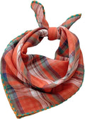 Double Layers Two Tones Dog Cotton Square Bandana Bibs Scarf Kerchief for Small Medium Dogs Boy or Girl - DCB21 O&G