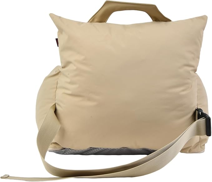 Puppia Dog Car Seat Secure Comfortable Waterproof Great for Travel for Small and Medium Dogs - Beige - Large