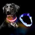 MANON ROSA LED Dog Collar USB Rechargeable Light Up Dog Collar Adjustable Nylon Soft Mesh Safety Glowing Collar for Small Medium Large Pet Dogs Cats-Nighttime Accessories (Blue,X-Large)