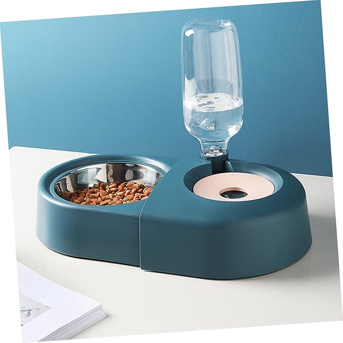 BESPORTBLE Pet Feeder and Water Dispenser for Dogs and Cats Automatic Food Bowl Tip Design Easy to Clean for Home Decoration Smooth