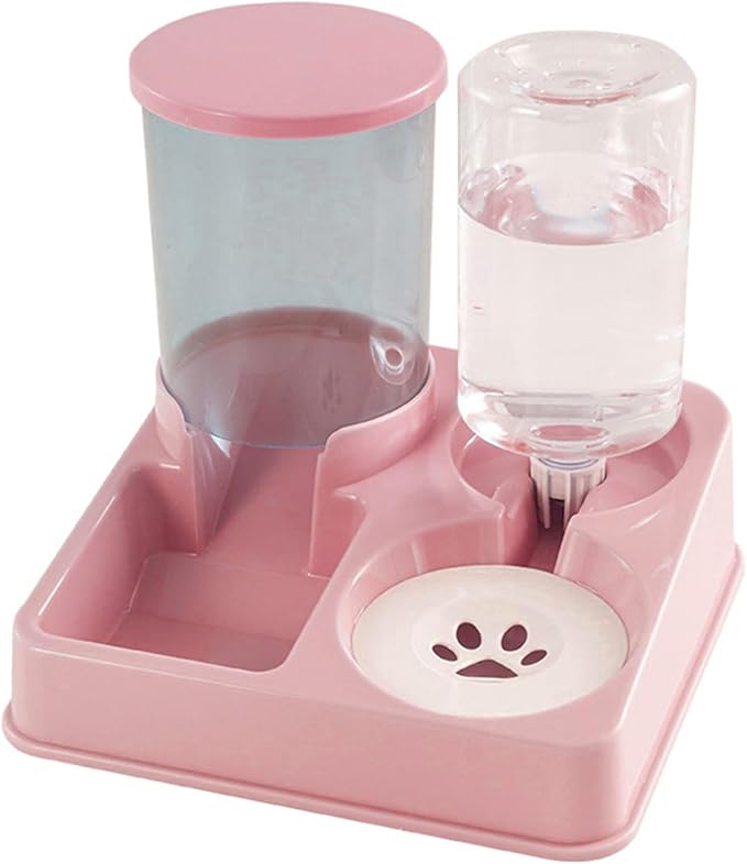 2 in 1 Automatic Dog Water Food Bowl Water Dispenser for Pet Lovely Dog Feeder Raised Food Container Bowl