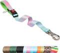 TSPRO Dog Training Leash with Sturdy Metal Buckle, 26 Inches Adjustable Short Leash for Large Dogs, Comfortable Padded Handle (Blue - Pink Gradient)