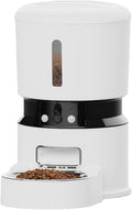 Dual-Camera HD Smart Pet Feeder, Dual Cameras, Dual Power Supply, APP Remote Video Interaction, Automatic Timed and Quantitative Feeding, Non-Clogging Feeder, 300W Pixel Camera. (Bowl-Single)
