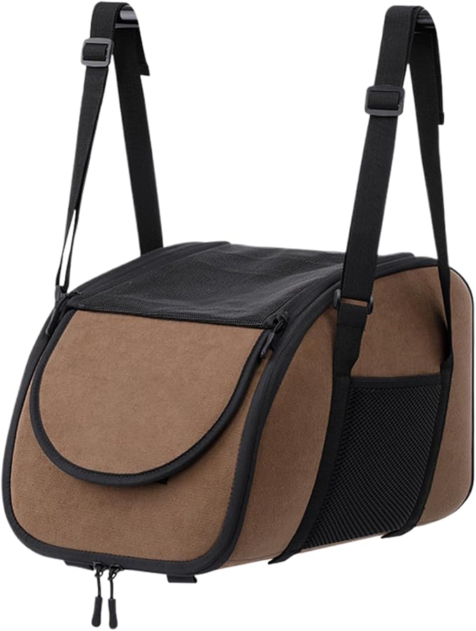 Pet Travel Seat - Dog Console Cradle, Cat Carrier Bag, Small Puppy Travel Seat | Breathable Booster with Buckle Strap for Vehicles, Ideal for Ride Sharing, Driving, Commute, Journeys, Weekend Trips