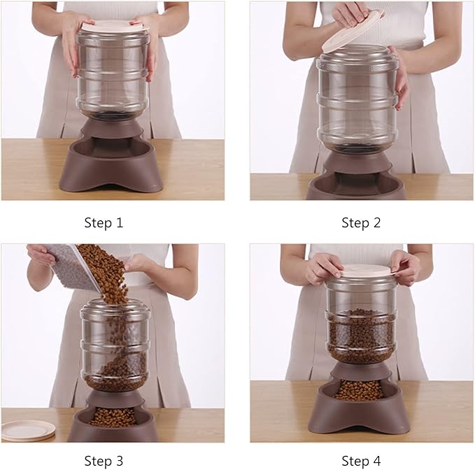 Automatic Pet Water Bowl, Pet Water Dispenser, Automatic Food Feeder, Waterer, for Cats and Dogs