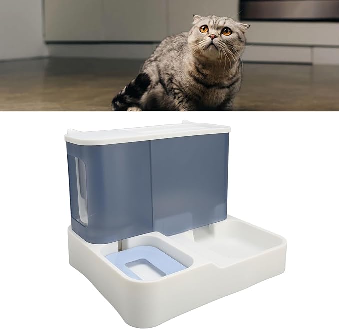 Automatic Cat Feeder,2 in 1 Pet Food Feeder and Water Dispenser Pet Water Dispenser Cat Food Dispenser Dog Feeder for Small Medium Dog Puppy Kitten