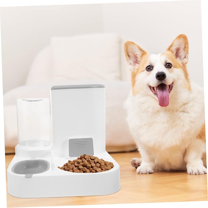 SUPVOX Automatic Pet Feeder Cat Food Water Bowl Dry Wet Separation Dog Water Dispenser Detachable Cage Pet Food Bowl Effortless Feeding Easy to Use