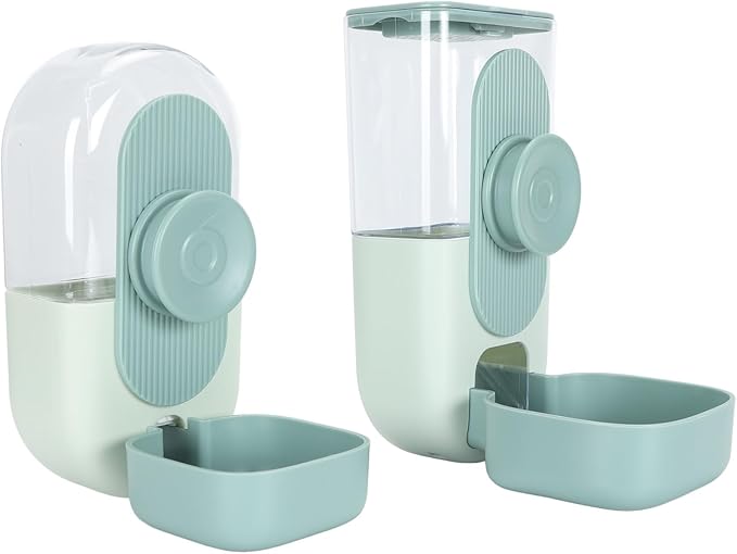 ANGGREK Waterer Set, Multipurpose Removable Reusable Automatic Pet Water Dispenser for Kennel for Small Pets (Green)