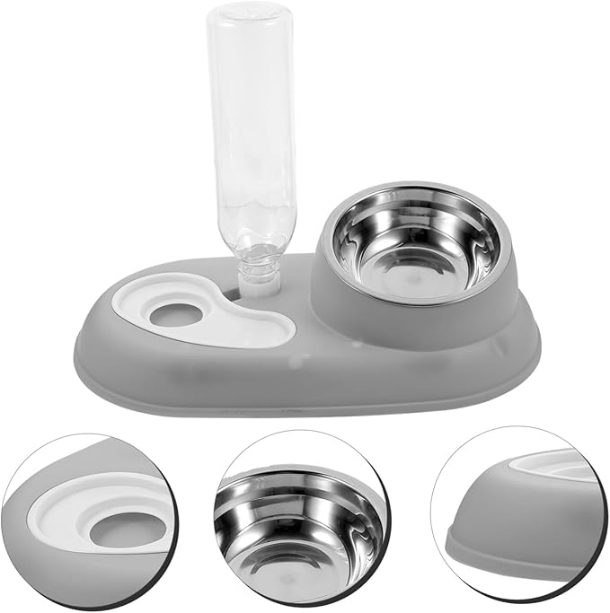 Automatic Feeder Multi-Function Food Bowl Transparent Water Container for Easy Monitoring Pet Supply for Home Use and Healthy Growth