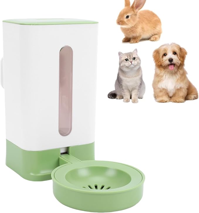Pssopp Hanging Cage Automatic Pet Waterer, 1.5L Cage Water Bottle Pet Water Container for Dogs Cats Bunny Indoor (Green)
