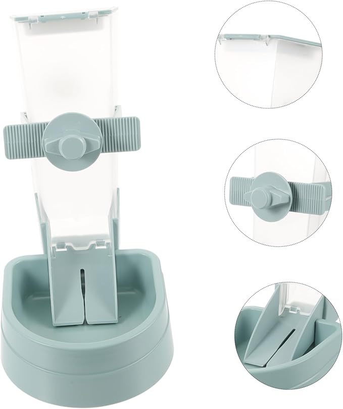 Automatic Pet Feeder for Dogs and Cats Removable Hanging Cage Food Dispenser Convenient Gravity Bowl for Easy Feeding for Home Use Blue Design