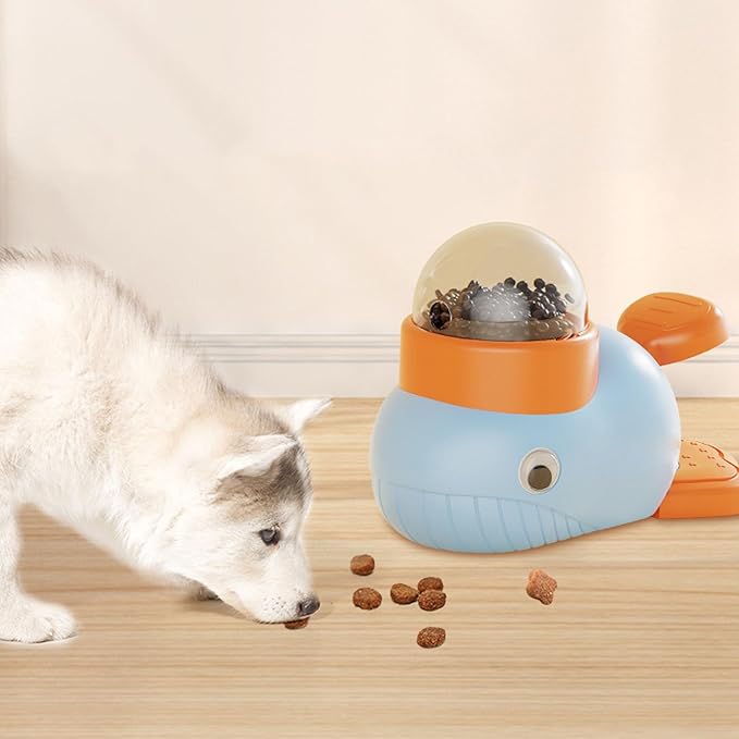 Haofy Interactive Dog Feeder Toy Automatic Puzzle Food Dispenser with Slow Feeding IQ Training, Large Capacity Treat Ball for Boredom Relief for Puppies Multi Pet Homes (Blue)