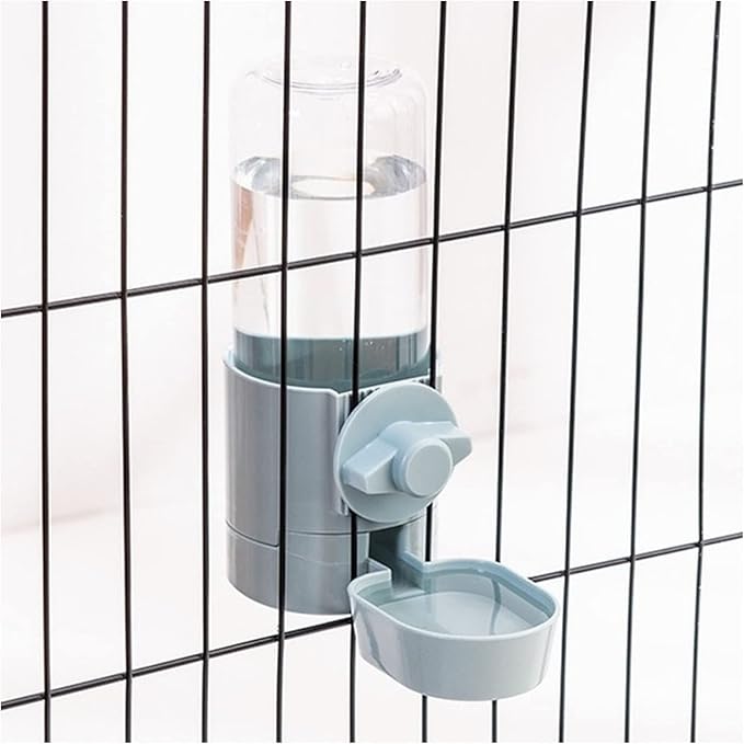 Automatic Pets Food Hanging Bowl for Cage Pet for Small &Medium Animals Cats Dogs Drinking Fountain(Pink)