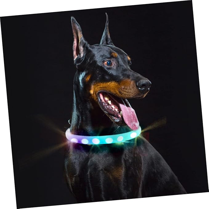 USB Charging Dog Glowing Collar LED Pet Collar for Nighttime Safety Durable and Attractive Design for All Breeds Enhance Your Pet Fun and Visibility