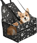 Foldable Dog Car Seat Waterproof Oxford Dog Booster Seat for Small and Medium Dogs, Pet Travel Carrying Bag with Breathable Mesh (Black)