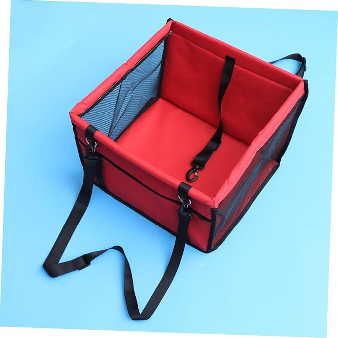 Sosoport Mesh Pet Bag for Car Dog Car Seat Thick Support Rods Safe Travel Companion
