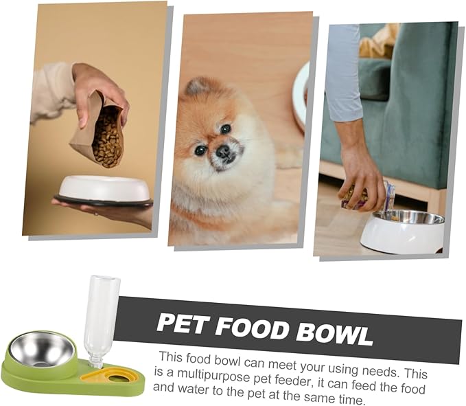 ibasenice Automatic Pet Food Feeder and Water Dispenser Non-Skid Design Detachable Dog Bowl for Cats and Dogs Capacity Pet Supply