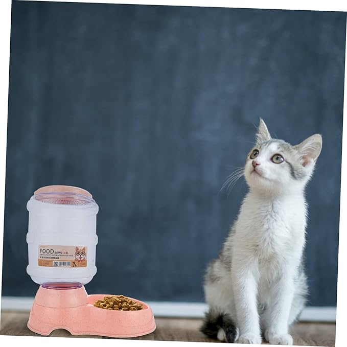 Beaupretty Automatic Pet Food Dispenser Capacity Indoor Feeder for Cats and Dogs Convenient Food Storage Bowl Smooth Surface Design for Safe Feeding Home Pet Supply