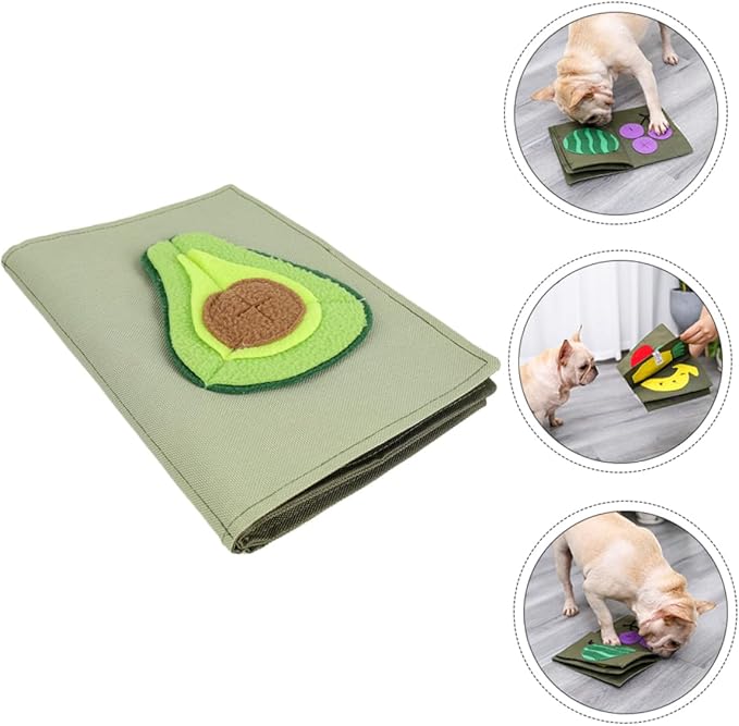 ibasenice Interactive Dog Feeding Book Toy Pet Food Dispenser Blanket for Nose Work Training Durable Soft Engaging Puzzle for Mental Stimulation Design for Fun