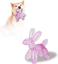 Durable Dog Chew Toy – Balloon Dog Shape, 4.72” for Small & Medium Dogs, Tough Plastic, Interactive Chew Toy for Boredom & Dental Health（Pink）