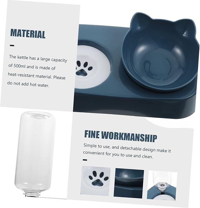 Stable PET Water Bowl and Feeder Spill Cat and Dog Drinking Dispenser Sturdy Non-Slip Design for Indoor Use Automatic Watering Bowl