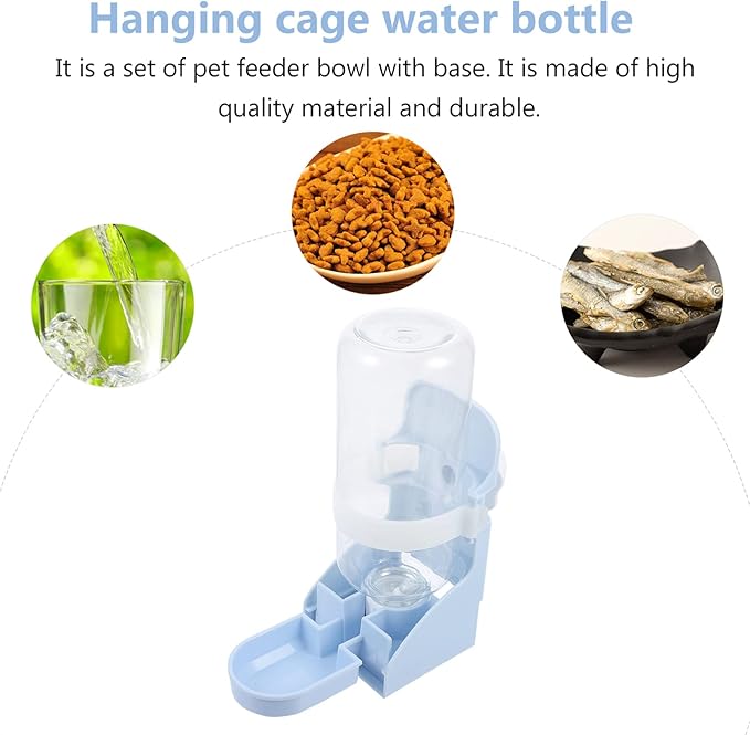 balacoo Hanging Pet Water Dispenser Automatic Feeder Easy Installation for Cages Prevents Dirt and Dust
