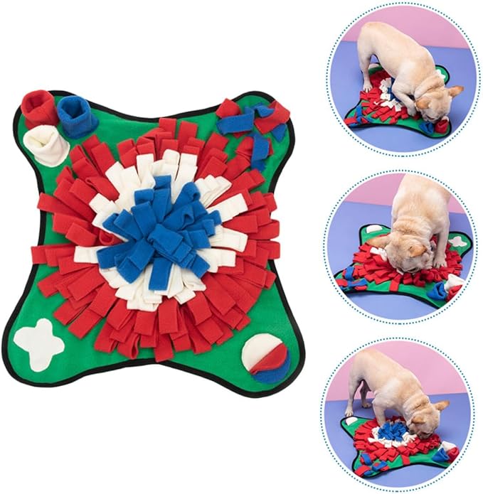 Kisangel 1pc Dog Sniffing Mat for Interactive Feeding and Training Slow Feeding Pet Snuffle Mat for Dogs Engaging Nose Work for Mental and Foraging Fun