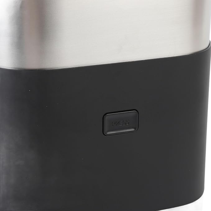 Automatic Pet Feeder, 5L Quantitative Feeding Stainless Steel 2 Bowls Dog Food Dispenser Large Capacity Automatic Timed Cat Feeders with Visable Window for Cats Dogs (Black)