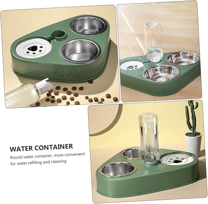 NOLITOY Automatic Pet Water Dispenser Stainless Steel Food Bowls Capacity Cat Water Bowl for Dogs and Cats Non-Leak Design Healthy Feeding
