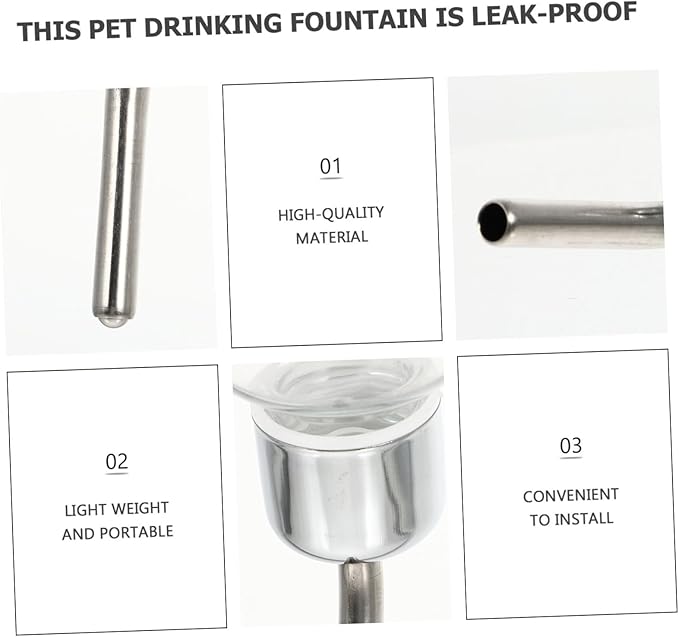 VANZACK 2 Pcs Hanging Automatic Pet Water Dispenser Capacity Water Feeder for Cats Dogs Leakproof Easy to Install Pet Drinking Fountain Supplies