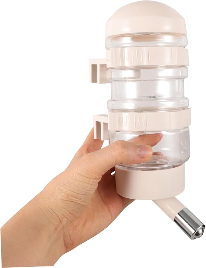 Milisten Automatic Dog Cat Water Dispenser Stainless Steel Hanging Water Bottle Leak-Proof Nozzle PET Feeder for Dogs and Cats 1.5L Capacity
