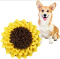 Sunflower Shape Sniffing Mat, Dog Puzzle Feeding Mat, Slow Feeder for Dogs and Cats, Interactive Nose Work Toy for Stress Relief, Food Hide and Seek Toy