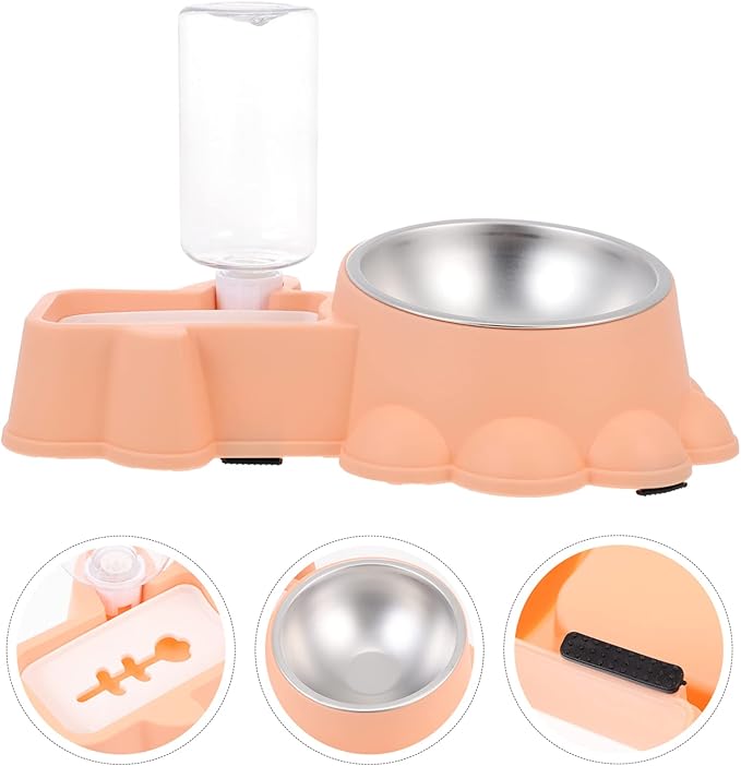 Mipcase Automatic Pet Food and Water Dispenser Bowl Feeding for Dogs and Puppies Compact and Non- Design Easy to Use Water Kettle