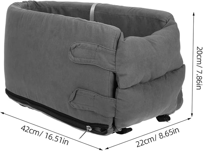 Mikikit Car Pet Cushion Seat Cover Non- Dog Bed for to Backseat Protector for Dogs Cats Grey for Cars Suvs