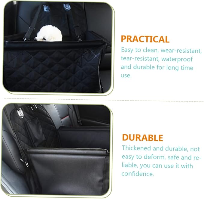 Happyyami Pet Car Seat Dog Car Seats for Dogs Thickened Cushion Non-Slip Safety to Clean