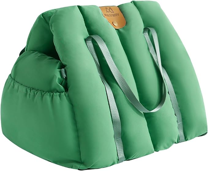 Pet Car Seat,Dog for Small Dogs Or Cats,Car-Mountable and Handheld 2-in-1 Portable Cat House,Small Pets Travel Carrier Bed with Anti-Escape Rope Dog(Color:Green)